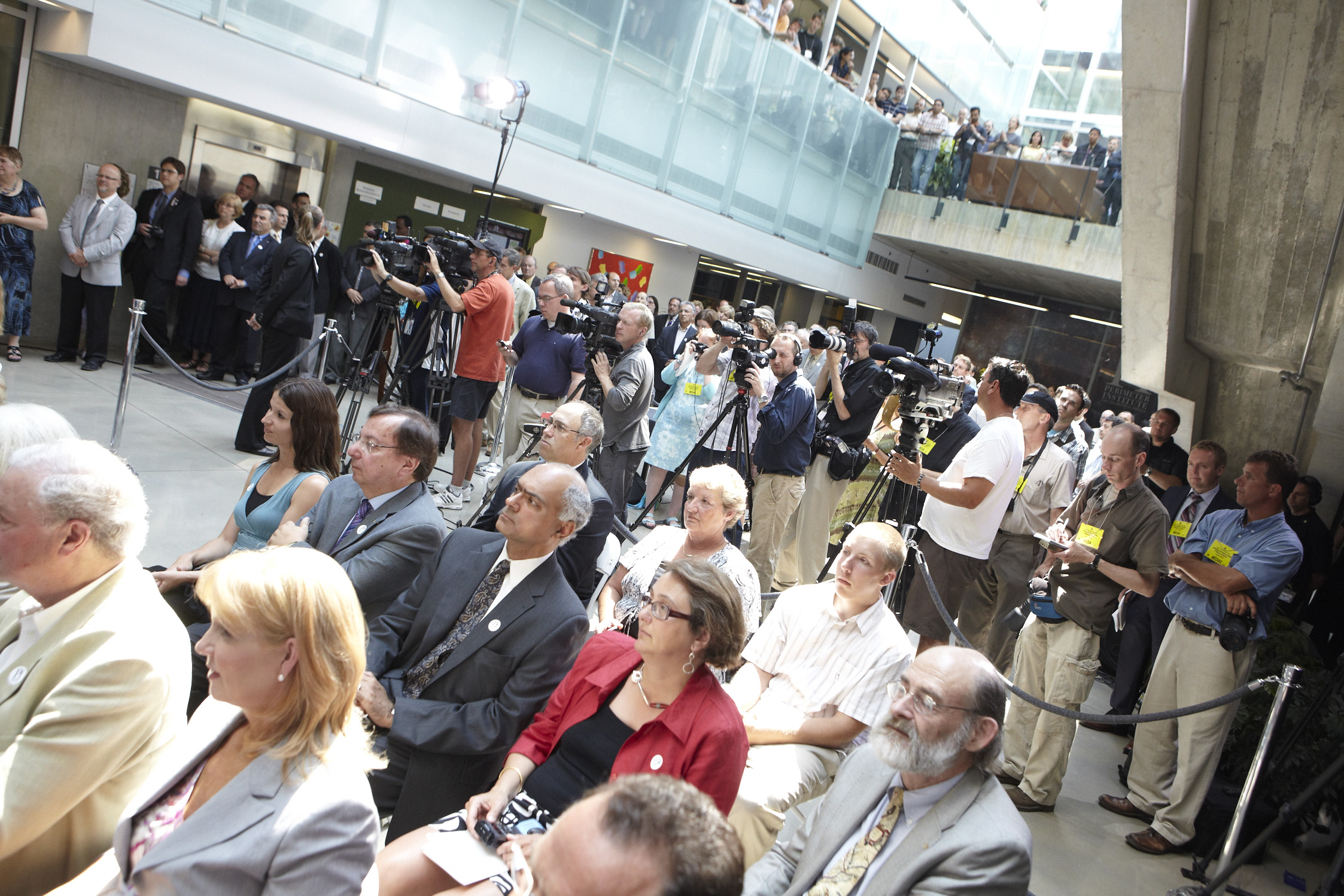 Audience at the announcement of the Global Outreach investment with Prime Minister Stephen Harper