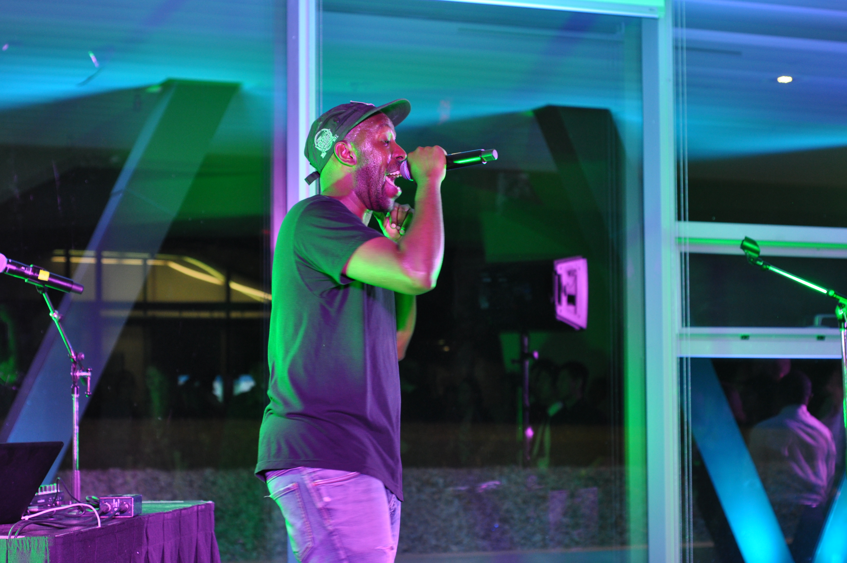 Hip hop artist Shad performing at Perimeter Institute for the PSI graduation of 2014