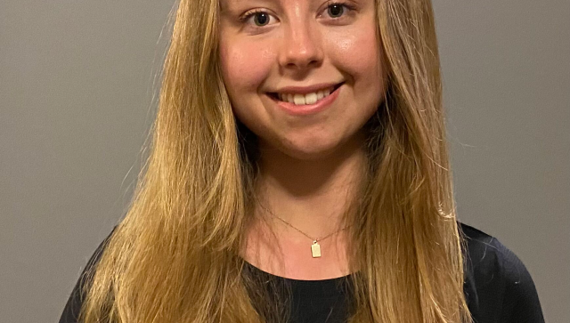 Young woman with long blond hair