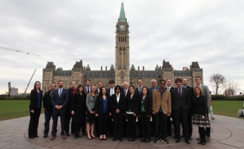 Perimeter team in front of Hill in Ottawa