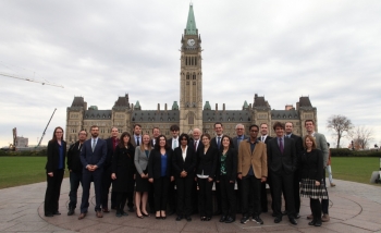 Perimeter team in front of Hill in Ottawa